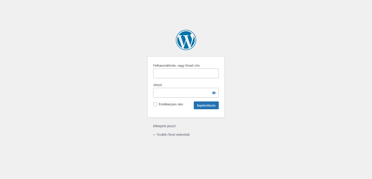 Wordpress telepítés